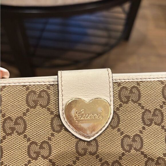 Gucci Tan and Brown GG Pattern Continental Wallet - Picture 3 of 6